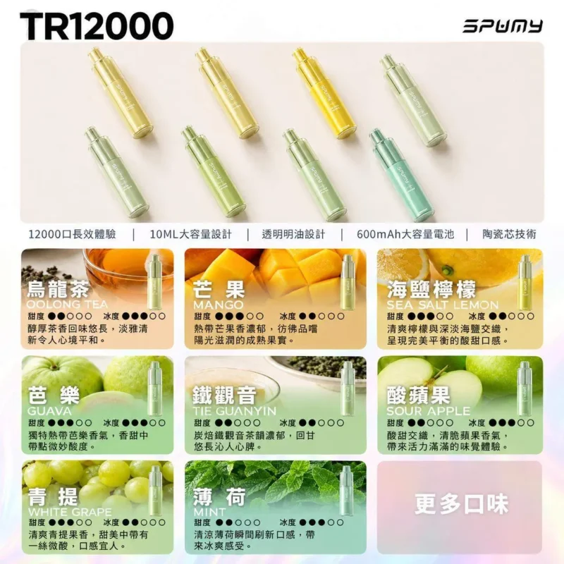 spumy-tr12000一次性拋棄式電子煙